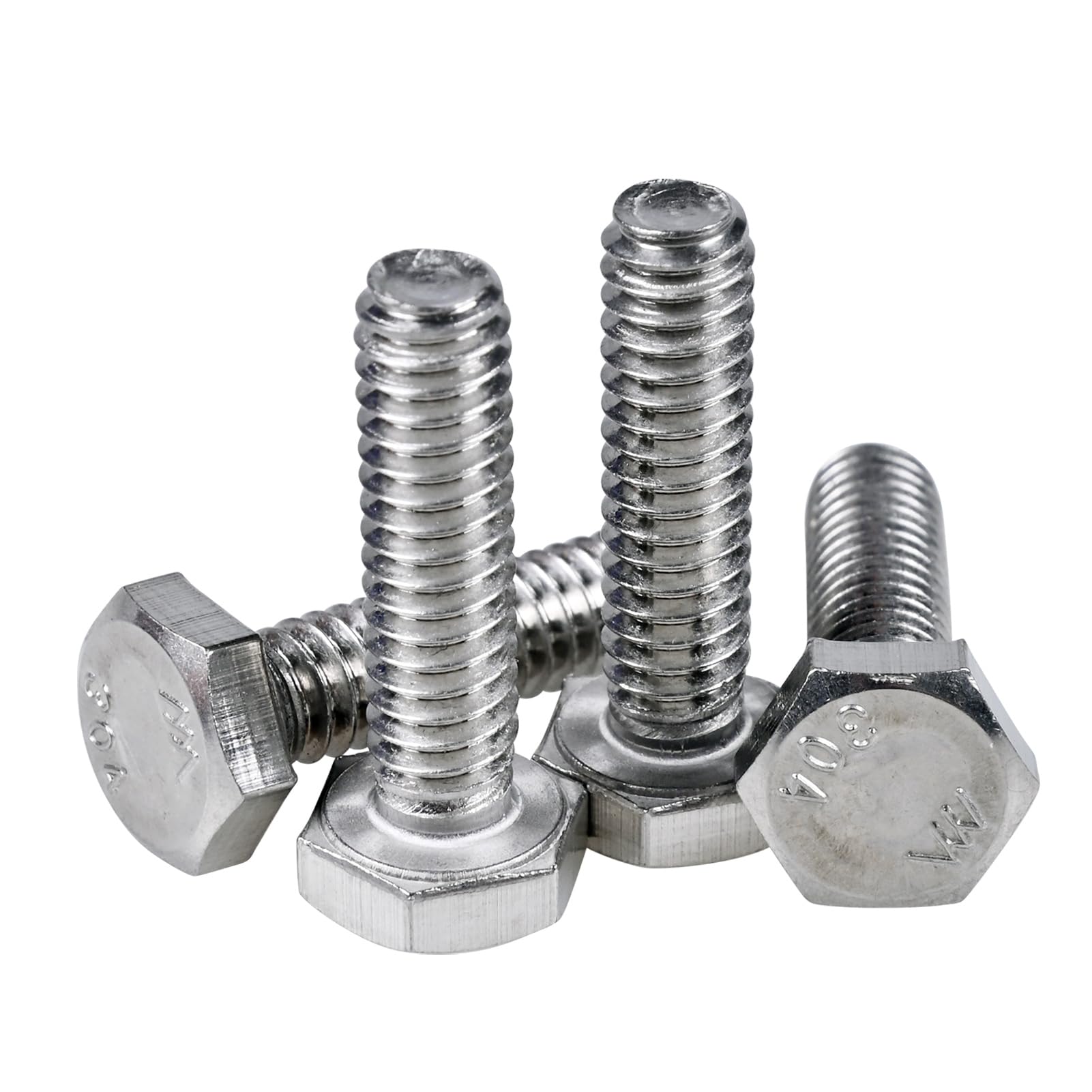 10 Boulons Hex 1/4-20x1-3/4 En Acier Inoxydable 304 - Vis à Tête Hexagonale