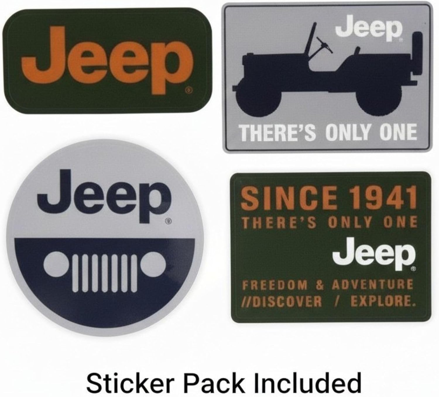 Jeep 1941 There's Only One Rubber Patch Logo Dark Blue Knit Beanie with Cuff Hat