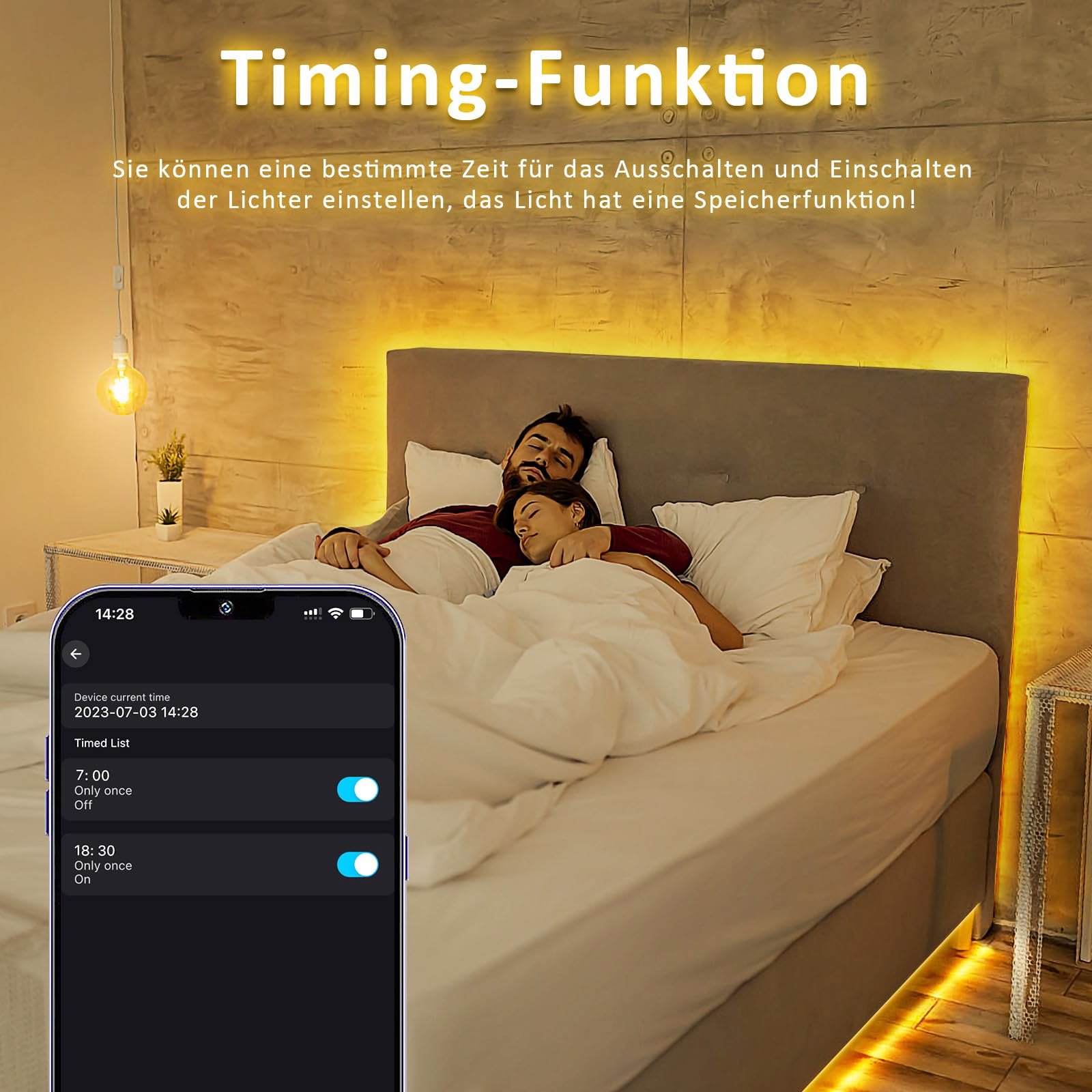 20 m Wifi Smart COB LED Striscia luminosa 2700 k bianco caldo, 384 led/M DC12 V, CRI 90+, 5670 lm, nastro LED COB set funziona con Google Home Assistant/Alexa, con dimmer wifi e alimentazione
