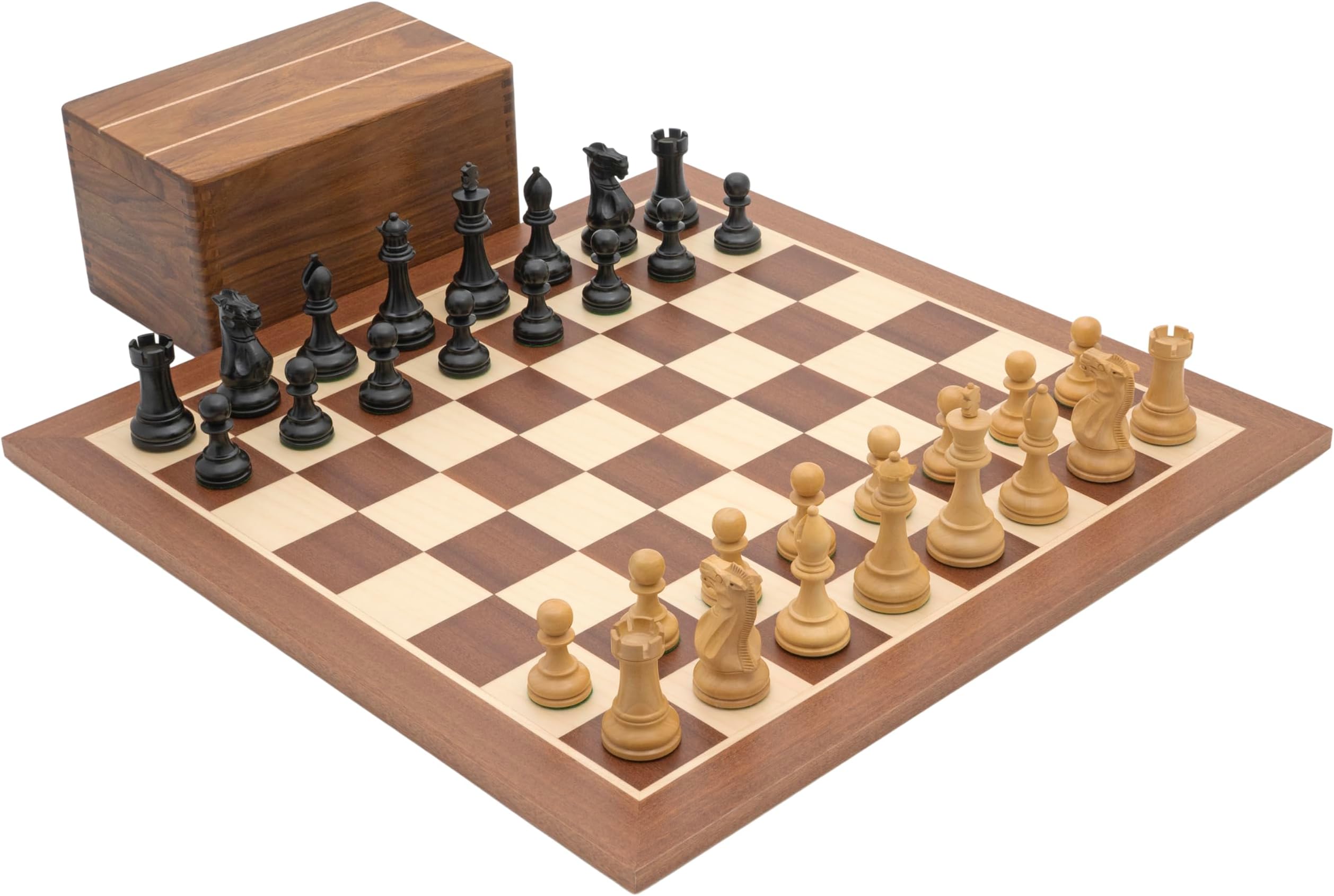 Competition Black Staunton Chess Set with Case