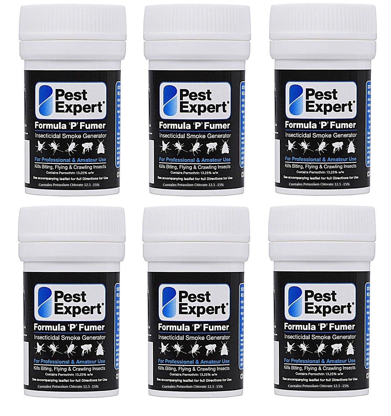 Pest Expert Carpet Moth Killer Smoke Bombs Treatment 6 x 3.5g Formula
