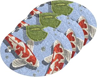 MAOBLYR Quick Absorption Household Cleaning Sponge,Double-Sided Reusable3.54x2.56In,Kitchen Tableware Multi-Purpose Cleaning 3 Sets-Koi Fish