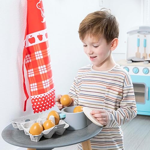 Miniatura 5 de New Classic Toys Juguete de madera para niños, seis huevos de madera, simulación de cocina, juguetes educativos y juguete de percepción del color