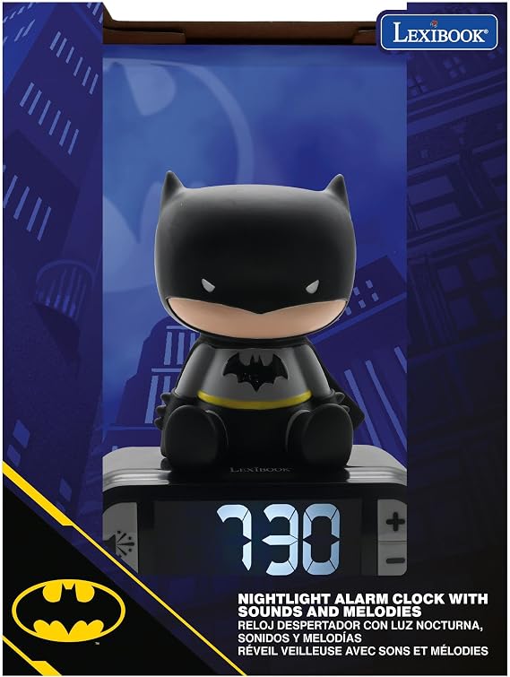 LEXIBOOK, Batman Nightlight Alarm Clock, RL800BATLXB