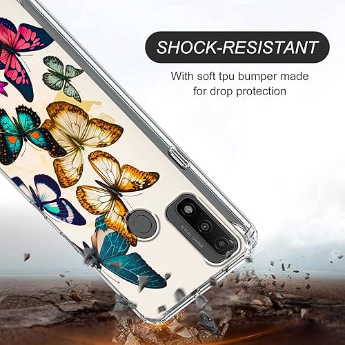 Miniatura 5 de Funda transparente para Moto G Power 2022 para Moto G Power 2022, funda transparente de doble capa de TPU suave de policarbonato duro, funda de