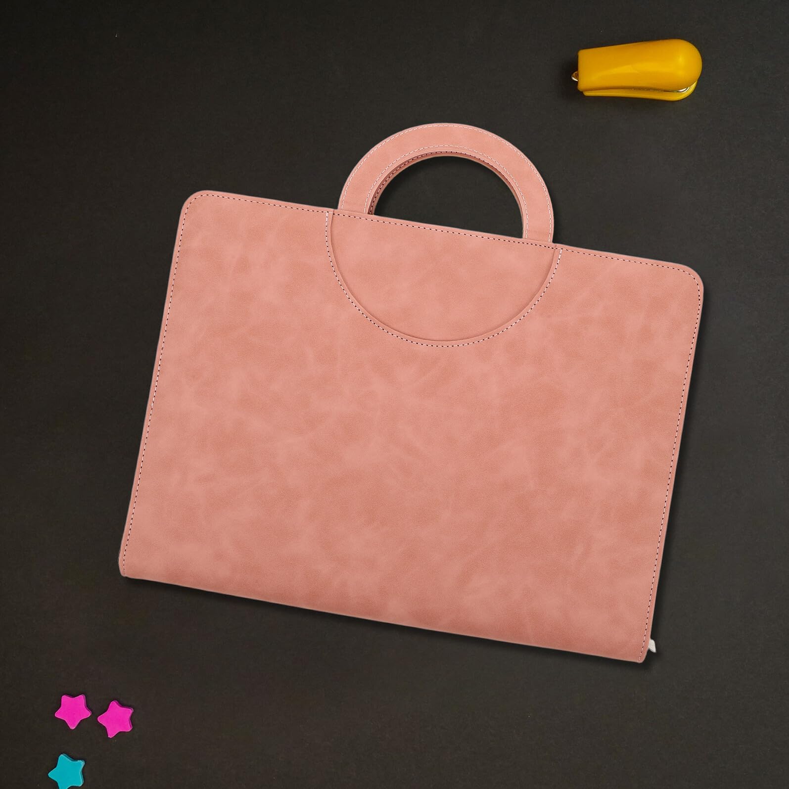 Borsa per Documenti con Cerniera PU Organizer Versatile per Certificati Passaporti e Documenti per Studenti e Professionisti