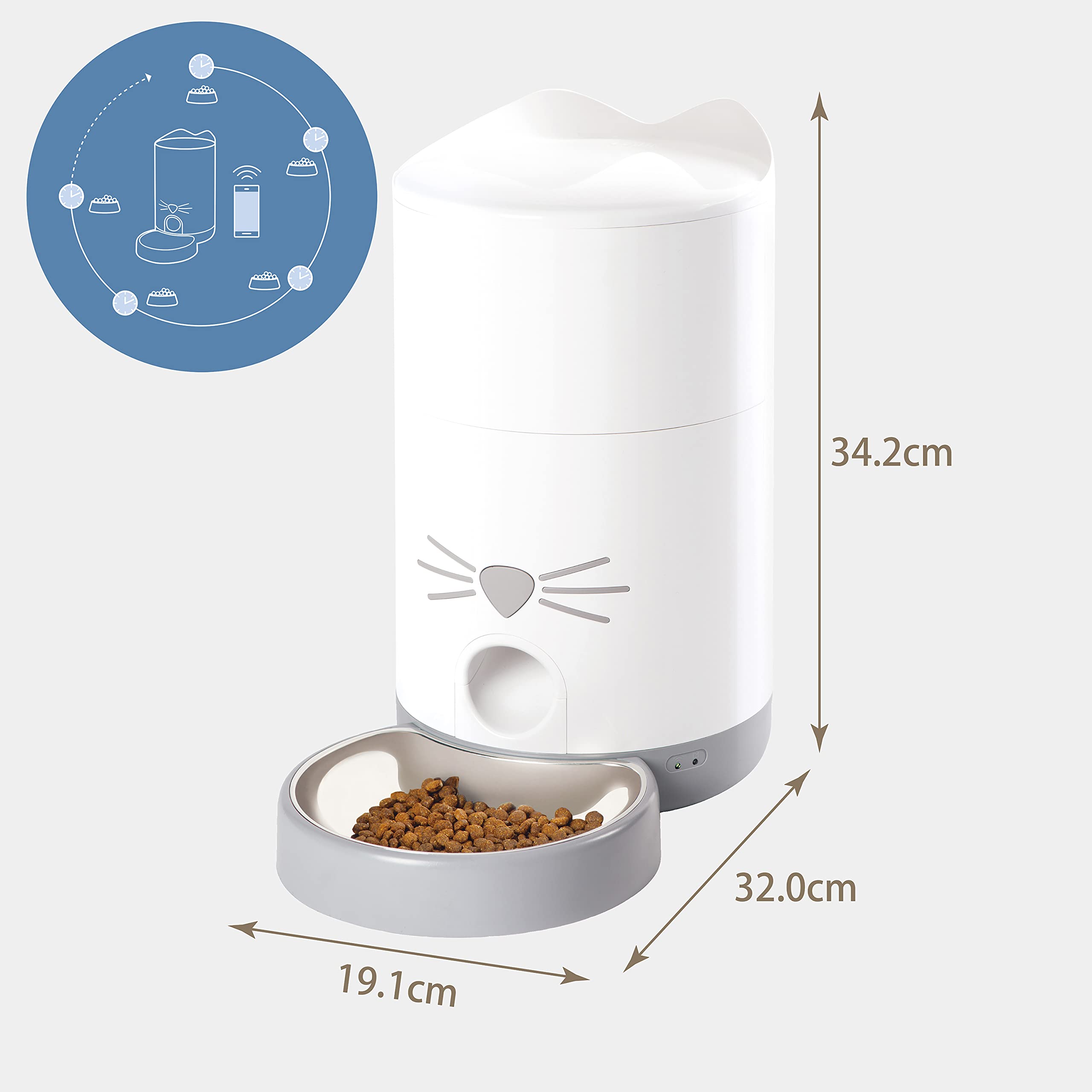 Catit Pixi スマートフィーダー 自動給餌器 リモートコントロール対応 Amazon | ジェックス Catit Catit Pixi スマート フィーダー 猫用