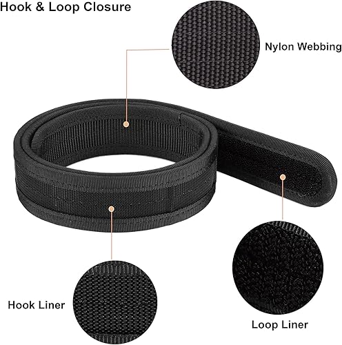 Miniatura 2 de MOZETO Forro interior del gancho de la correa 1.5 pulgadas Policía de nylon debajo de la correa para el deberutilidadtácticacorrea externa