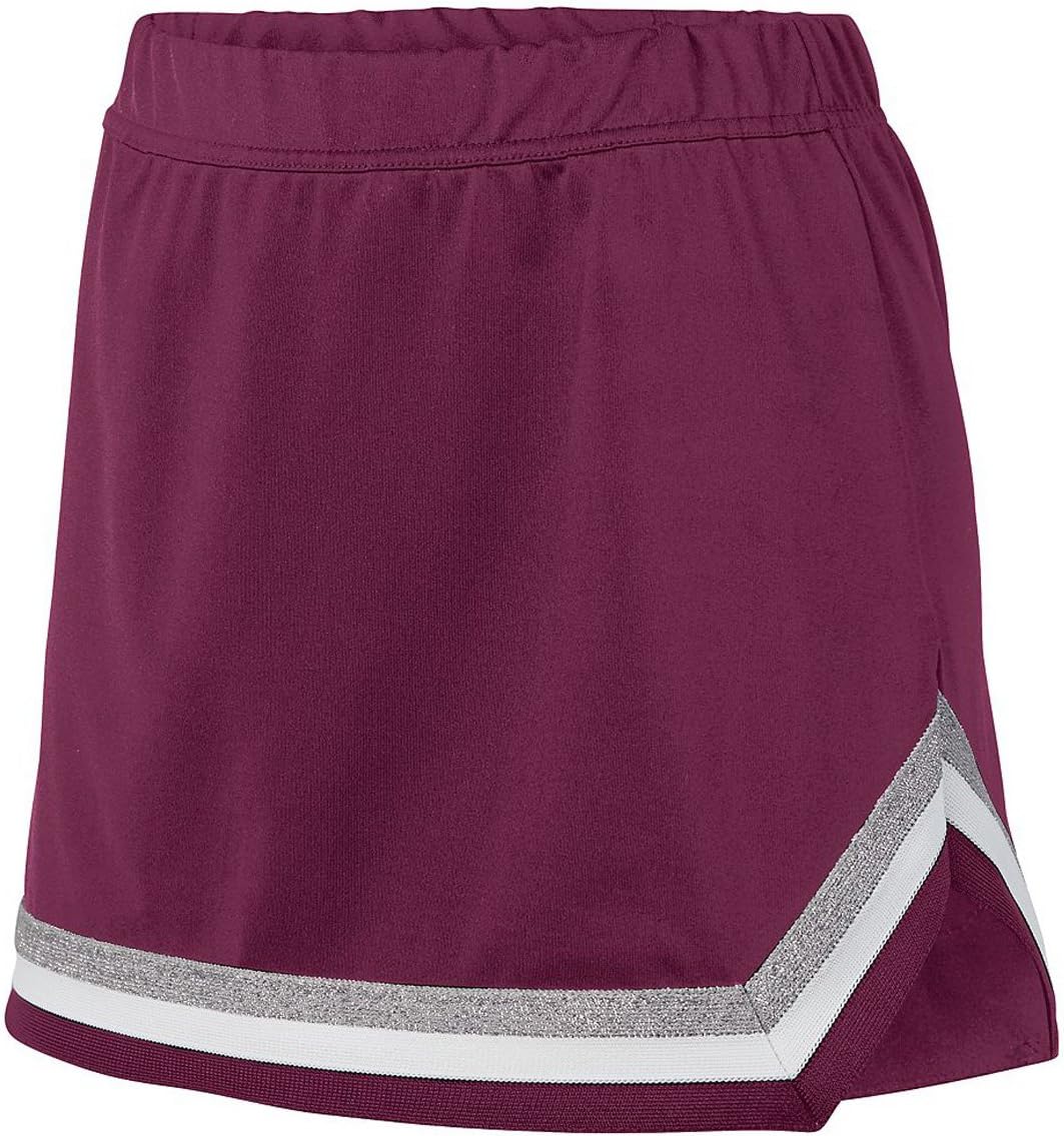 Augusta Sportswear Womens Pike Skirt M Maroon/White/Metallic Silver