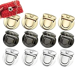 12pcs Bag Fasteners Snap Closure for Bag Closure Buttons Locks for DIY Bag Metal Closures for Bags Suitcase Wallets and Handbags DIY Crafts (3 Colors)