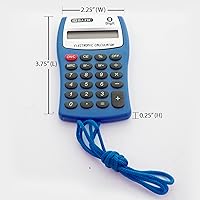 Vista 5 de BAZIC Calculadora de tamaño de bolsillo de 8 dígitos con cuerda para el cuello pantalla LCD calculadoras electrónicas de función estándar