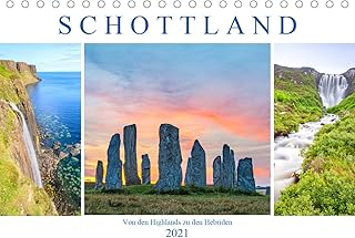 Von den Highlands zu den Hebriden (Tischkalender 2021 DIN A5 quer): Schottlands mystische Landschaften und türkisblaue Küs...