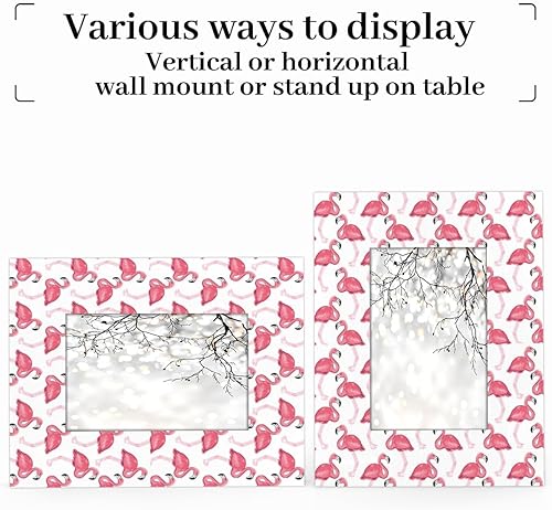 Miniatura 2 de TropicalLife Marcos de fotos de 4 x 6 pulgadas con acrílico transparente, marcos de fotos de madera con estampado de leopardo, para fotos de 3.5 x