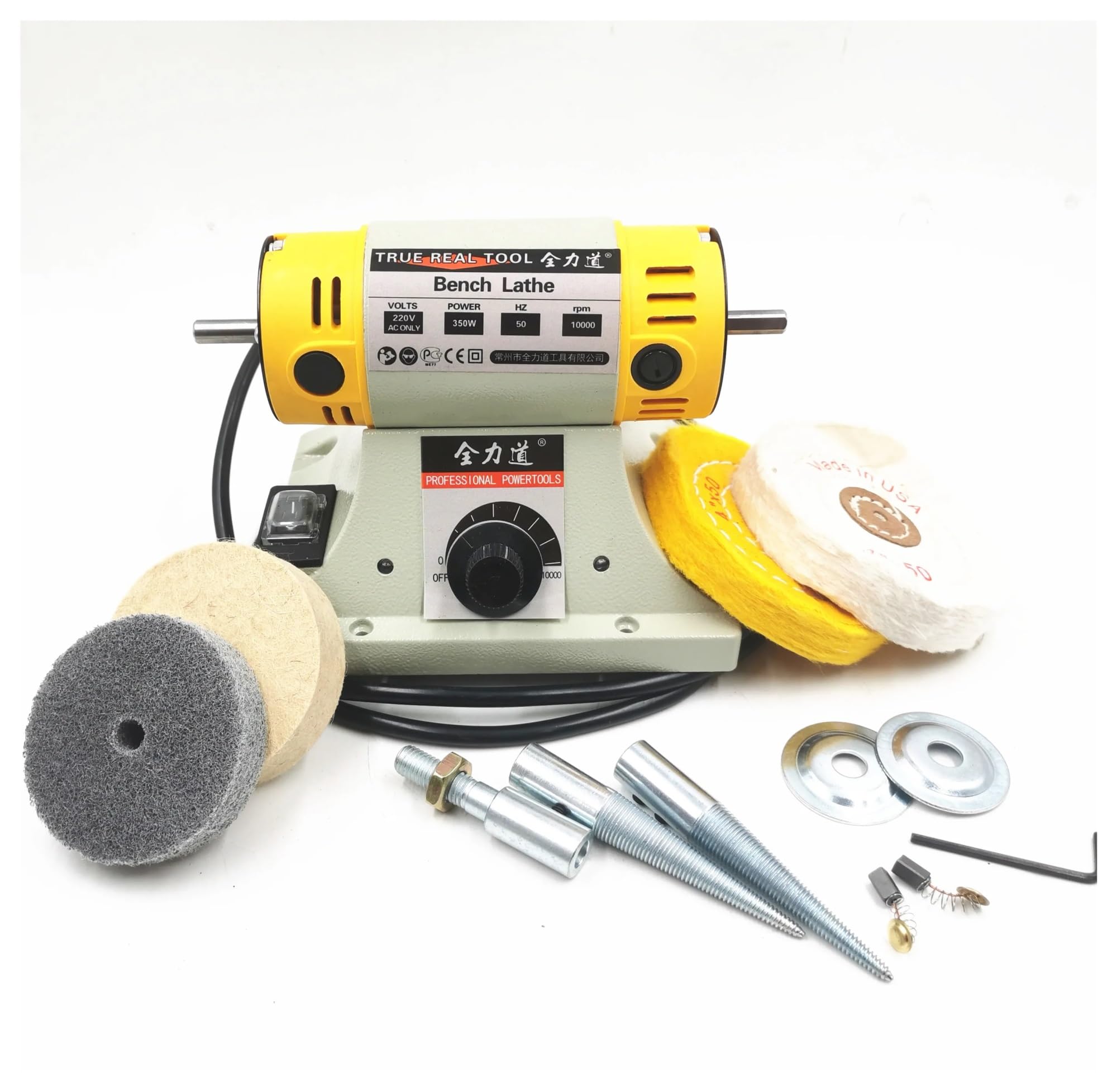 Lucidatrice professionale da 350 W per lavorazione del legno e gioielli, con albero flessibile e velocità regolabile, ideale per progetti fai da te