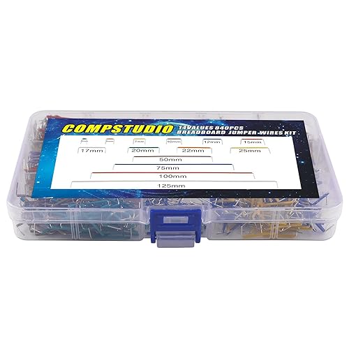 Miniatura 3 de 14 bóvedas 840 unids 0.079-4.921 in Flexible Breadboard Connecting Line Cables Breadboard Jumper Wires Kit