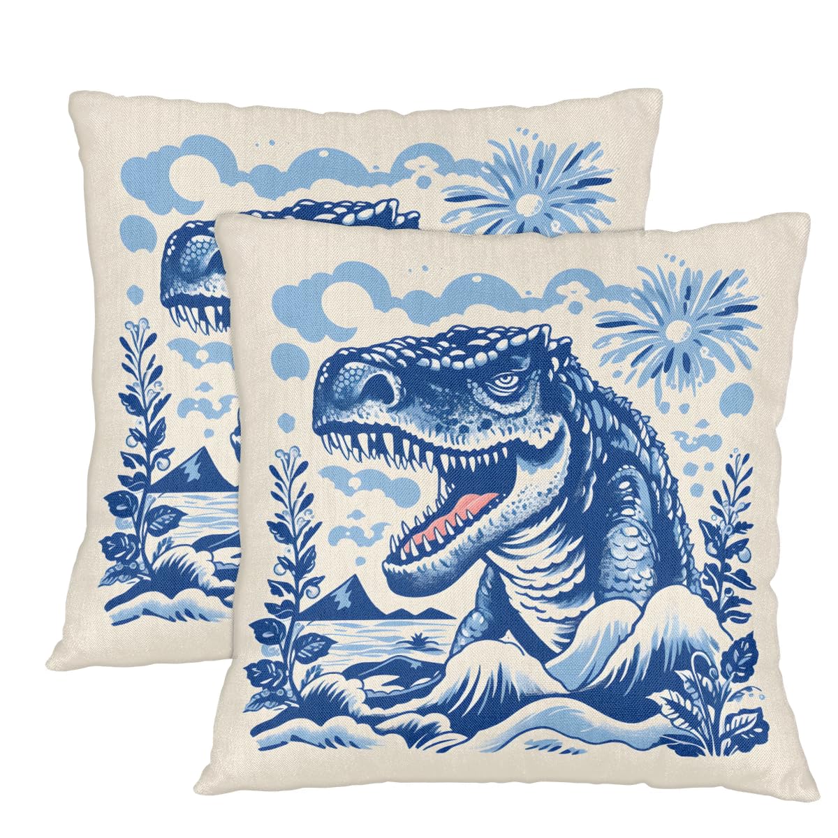 Housse de coussin dinosaure mignon pour redonner vie à un canapé fatigué