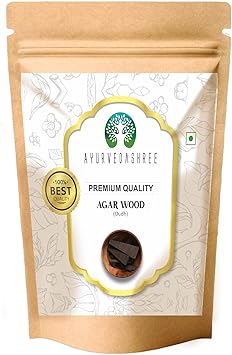 AYURVEDASHREE Agar Wood Black 50gm | Used in Incense Sticks/Agarbattis/Bakhoor |
