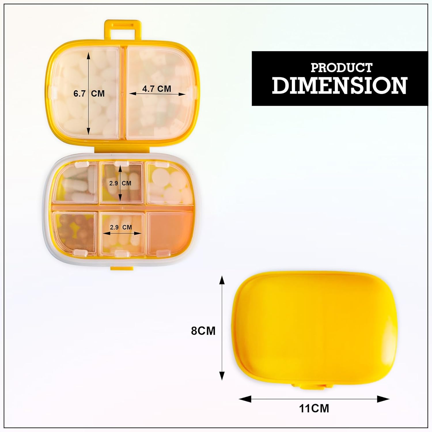 GLUN® Portable Empty Medicine First Aid Plastic Pouch Small Size, Mini Travel Medicine Pouch Waterproof Seal Handy Pills Pocket for Travels Yellow Colour GLUN® Portable Empty Medicine First Aid Plastic Pouch Small Size, Mini Travel Medicine Pouch Waterproof Seal Handy Pills Pocket for Travels Yellow Colour