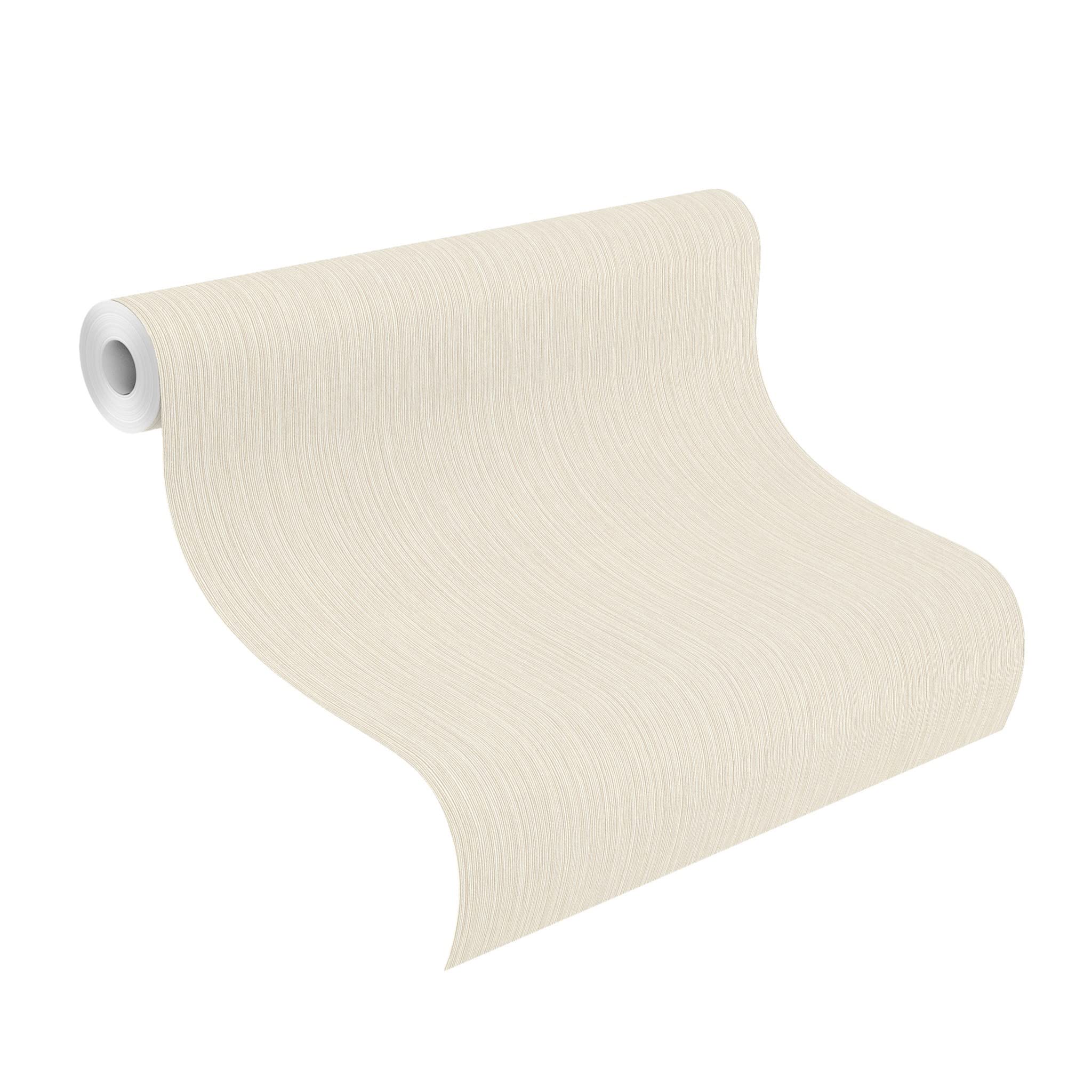 A.S. Création Behang crème - hoogwaardig vliesbehang eenkleurig verschillende woonruimtes op 10,05 m x 0,53 m - 5,33 m² - Made in Germany