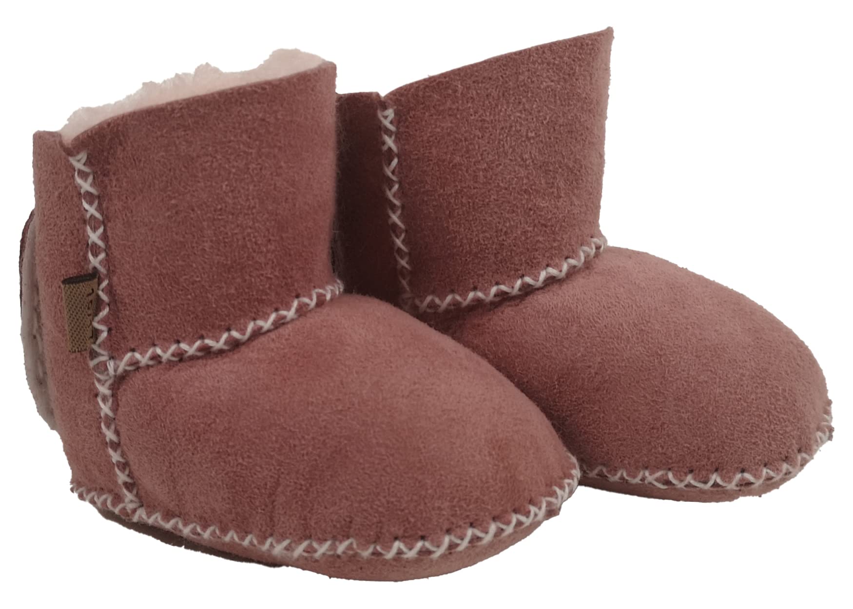 Reissner Lammfelle Engel Baby Booties Modell Paris aus Lammfell mit Klett Fersenverschluss