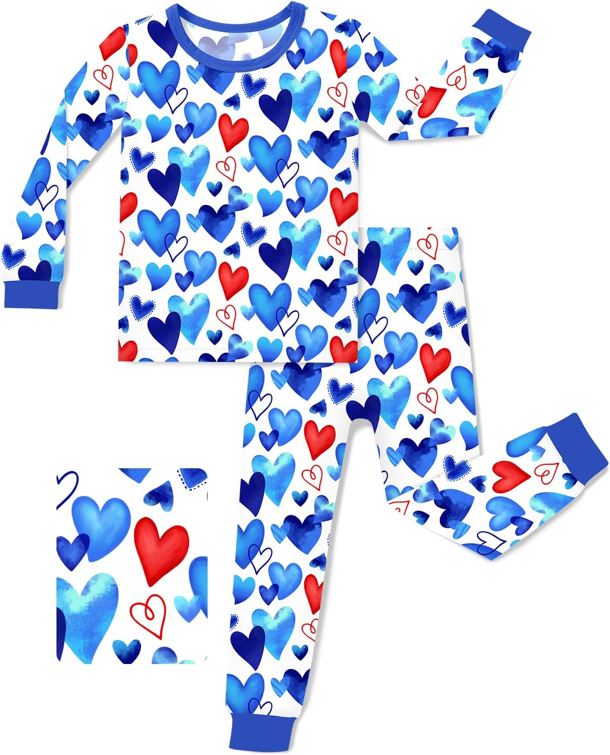 Bamboo Viscose Toddler Pajamas Boys Girls Baby 12M-8Y Pjs Sets Kids 2pcs Long-Sleeve Snug fit Sleepwear