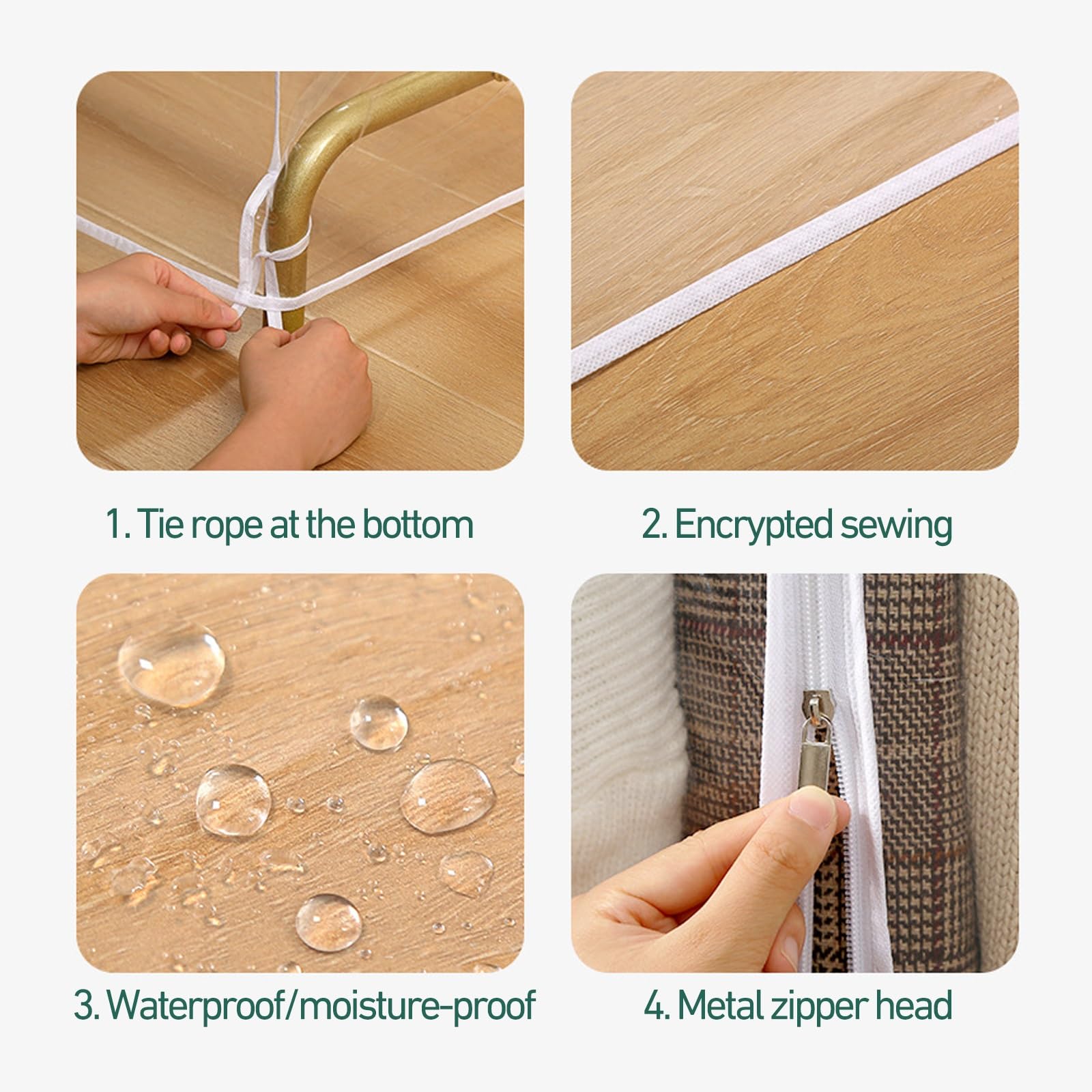 YEQING Funda Transparente para Perchero, Funda para Perchero con Cremallera, Bolsas para Guardar Ropa, Perchero con Funda(180x50x150cm)