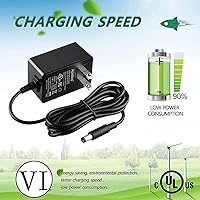 Vista 4 de Adaptador de CA/CC global con certificación UL compatible con Ingenuity InLighten Cradling Swing Zoo Zoo Zebra 10877 Phoebe 10972 Cable