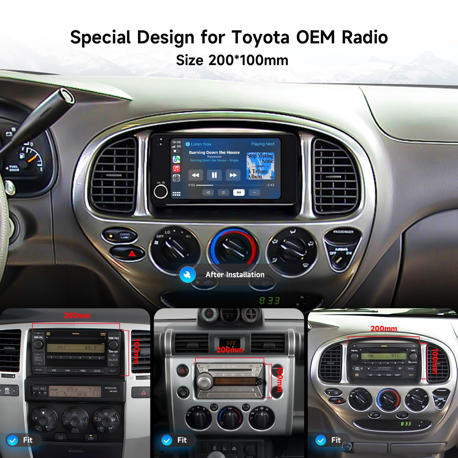 Amazon.co.jp: Dasaita Android 13 ダブルDin 4Runner 03-09/Tundra 03