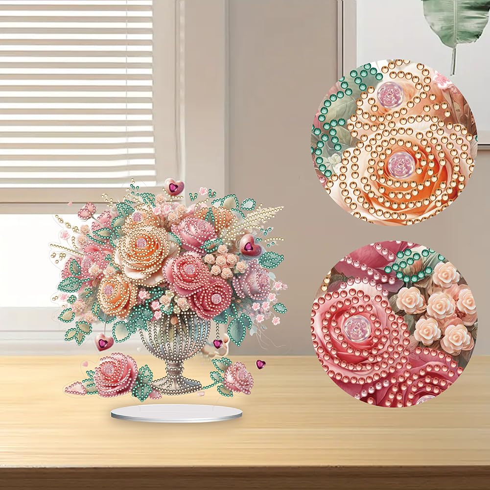 Kit di ornamenti da tavolo per pittura con diamanti a forma speciale in