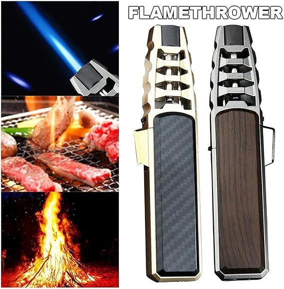Fireblaze Electric Lighter,Brightfire Rechargeable Torch Lighter, Fire Blaze Lighter, Brightfire Lighter,Refillable Kitchen Cooking Bright Fire Butane Lighter with Safety Lock for BBQ, Baking,Candle(2