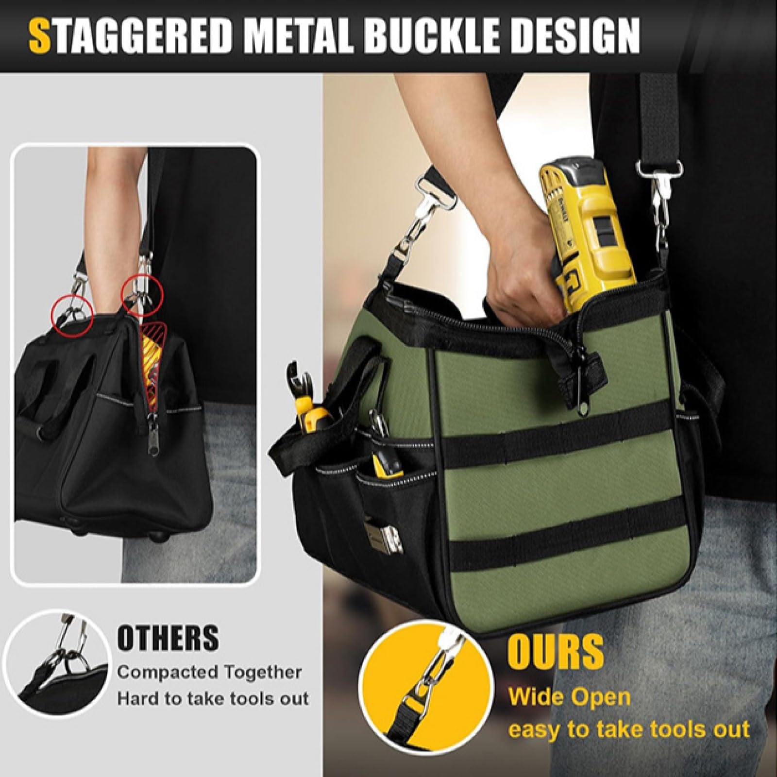Elektriker-Werkzeugtasche, Elektrowerkzeugtasche, Computertechniker-Tasche, Canvas Schraubenschlüssel Werkzeugtasche