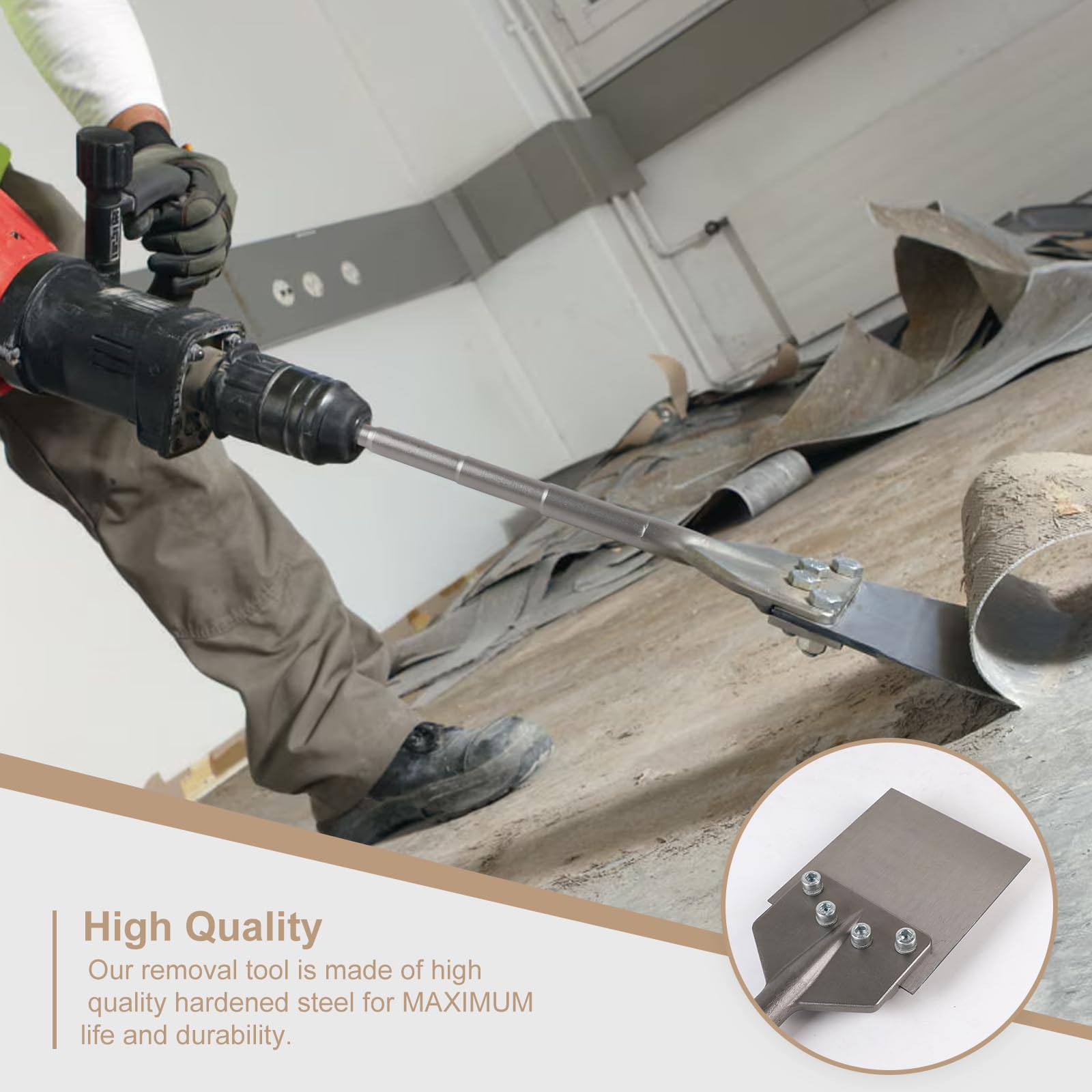 CPROSP Scalpello SDS MAX 620x150mm, Scalpello per Piastrelle, per la Rimozione di Rivestimenti e Pavimenti in Combinazione con Attrezzature di Demolizione