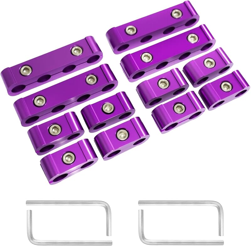 Separador e suporte para cabos de vela CVILL para fios de 8 mm, 9 mm e 10 mm – Violeta