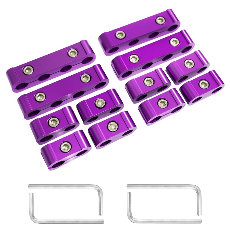 Kit Separador de Cabos de Vela Aitruman em Alumínio Roxo – 12 peças