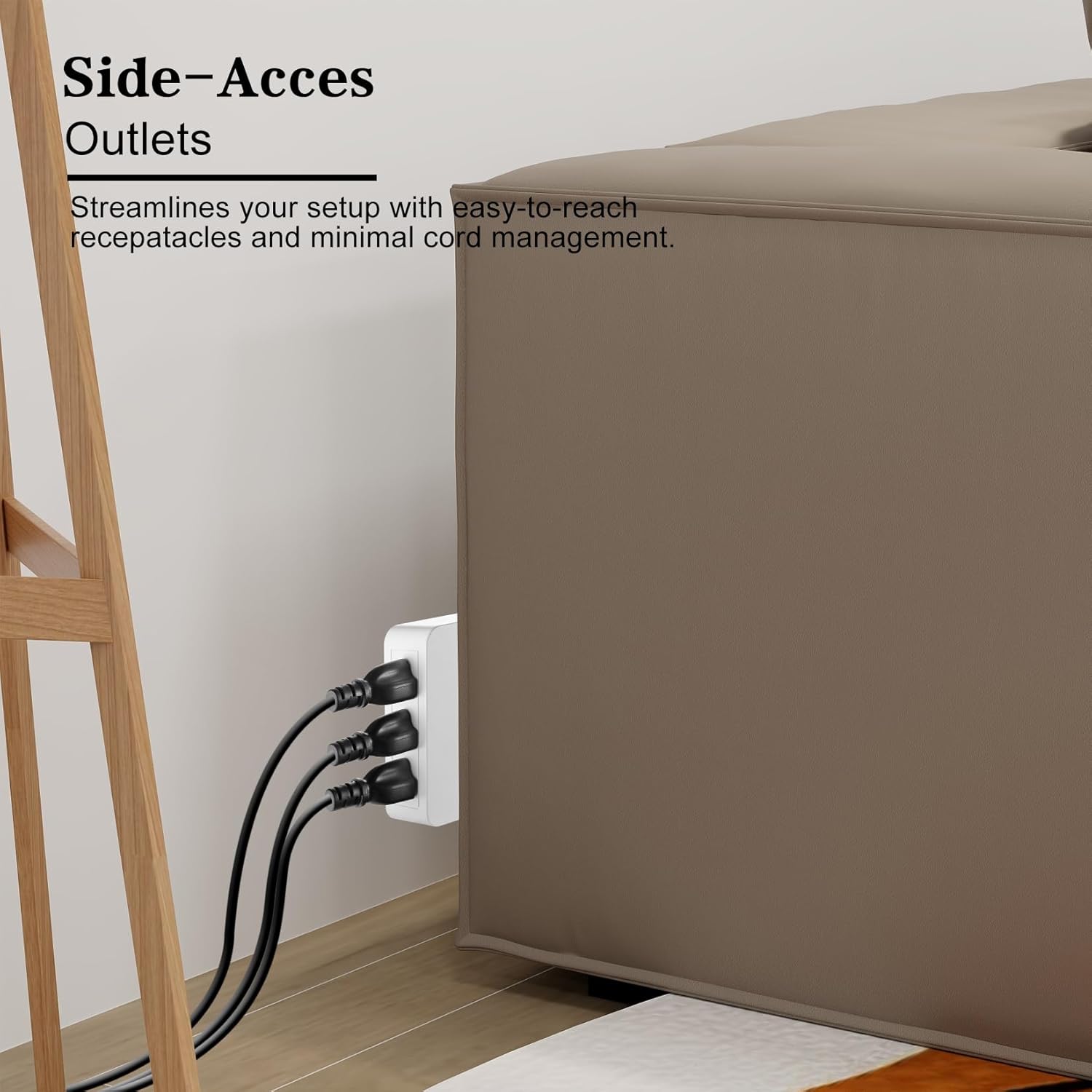 6 Outlet Wall Adapter, UL Listed 3-Prong Grounded Outlet to The Side, Wall Plug Side Access Adapter, 6 Way Outlet Extender Tap, White (1)