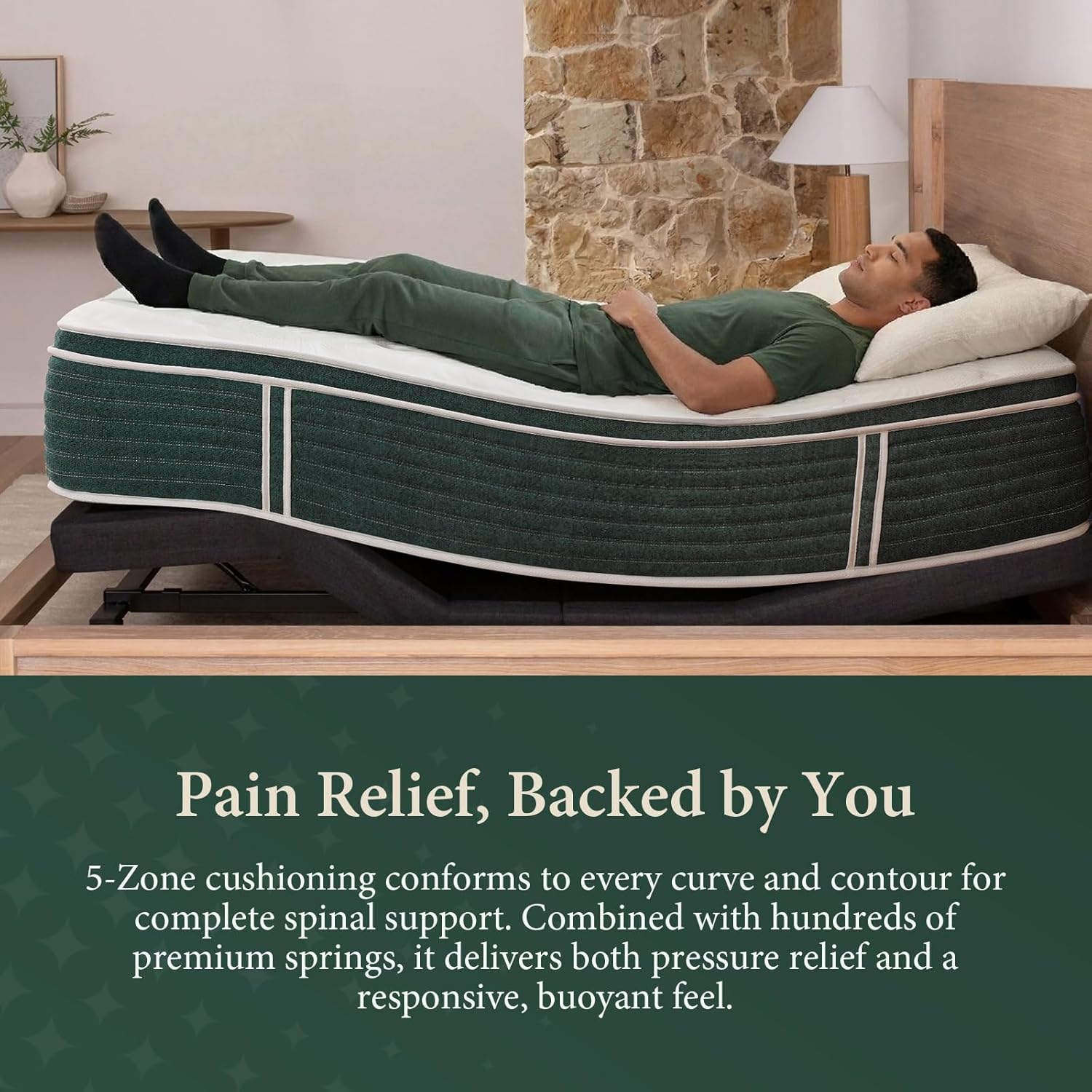 Hybrid King Mattress, 14 Inch Gel Memory Foam Mattress for Back Pain, Individually Pocketed Springs for Motion Transfer, Cooling Top Layer, No Fiberglass, Medium Plush, Forever Warranty, 80"x76"x14"