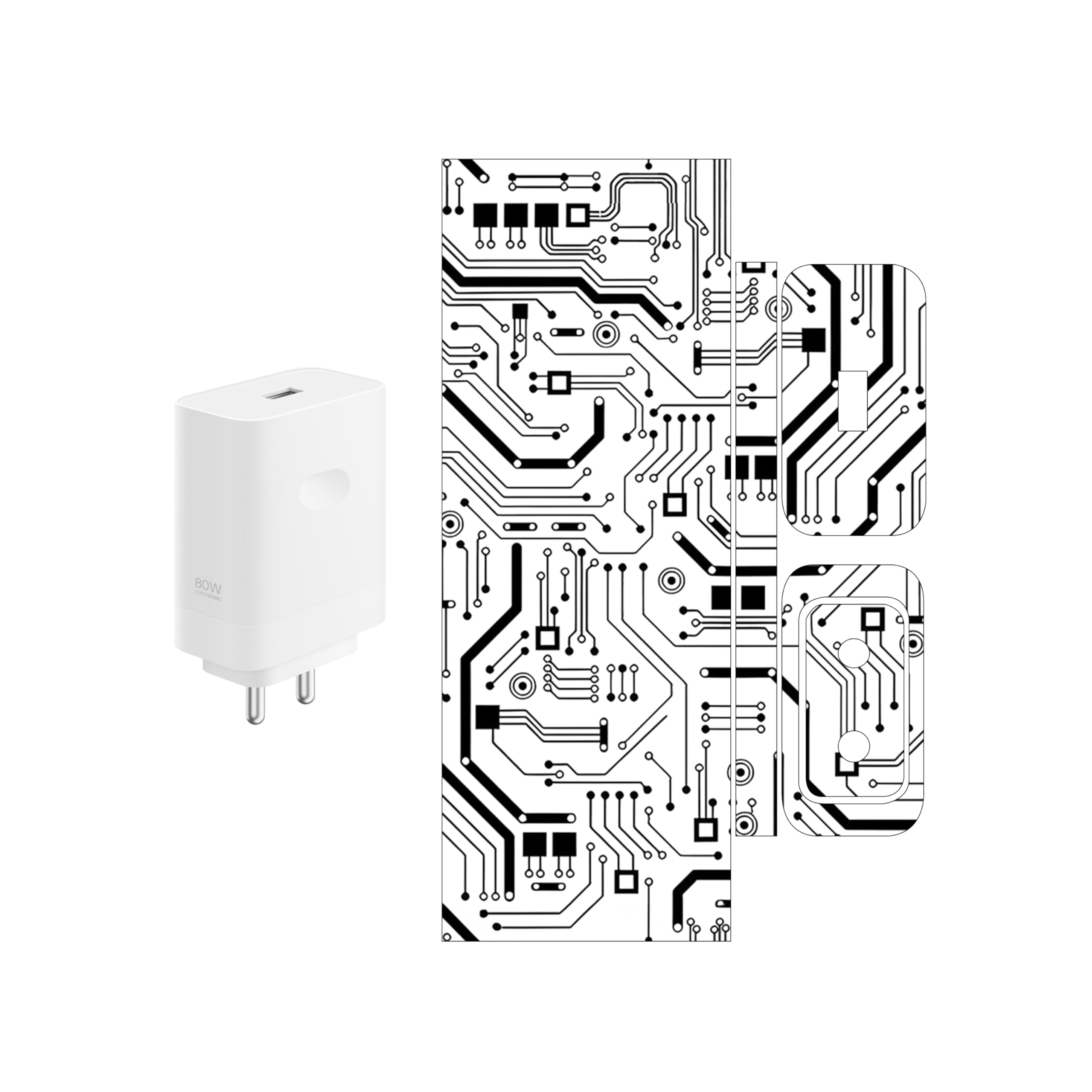 Compatible for Oppo & ONEPLUS SUPERVOOC (80W) - Charger/Adapter Skin Wrap (Print-10) (326)-image-39