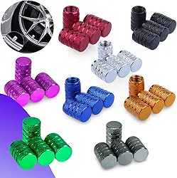 kit 4 Tampinha Tampas Da Válvula Do Pneu Universal Capa Automotiva Bico De Carro De Metal Alumínio Caminhão Carro Biquinho Moto Bicicleta Bike Premium DAFALUI (Lilás)