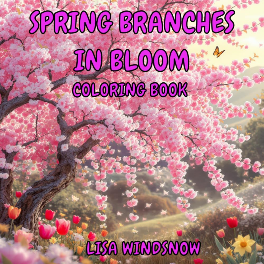 SPRING BRANCHES IN BLOOM: COLORING BOOK