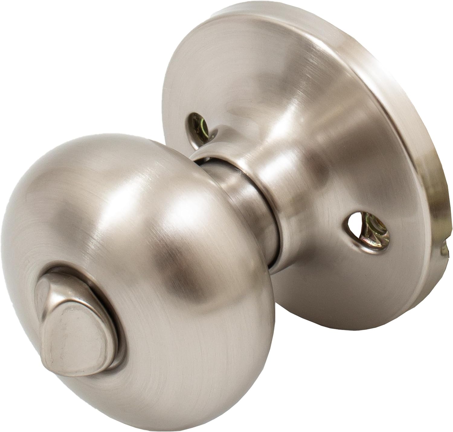 Stone Harbor Hardware Highland Door Knob, Entry Latch, WR5 Keyway, Satin Nickel