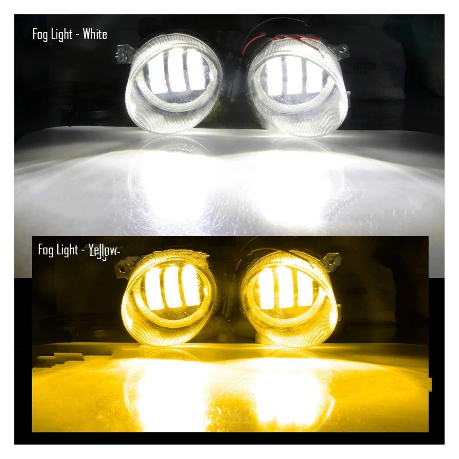 Antiniebla Delantero Para VW Para Scirocco 3/III 2008-2014 Canbus Conjunto Lámpara Circulación Diurna Antiniebla Delantera 2 X Luz LED Ojo Ángel DRL(Blanco)