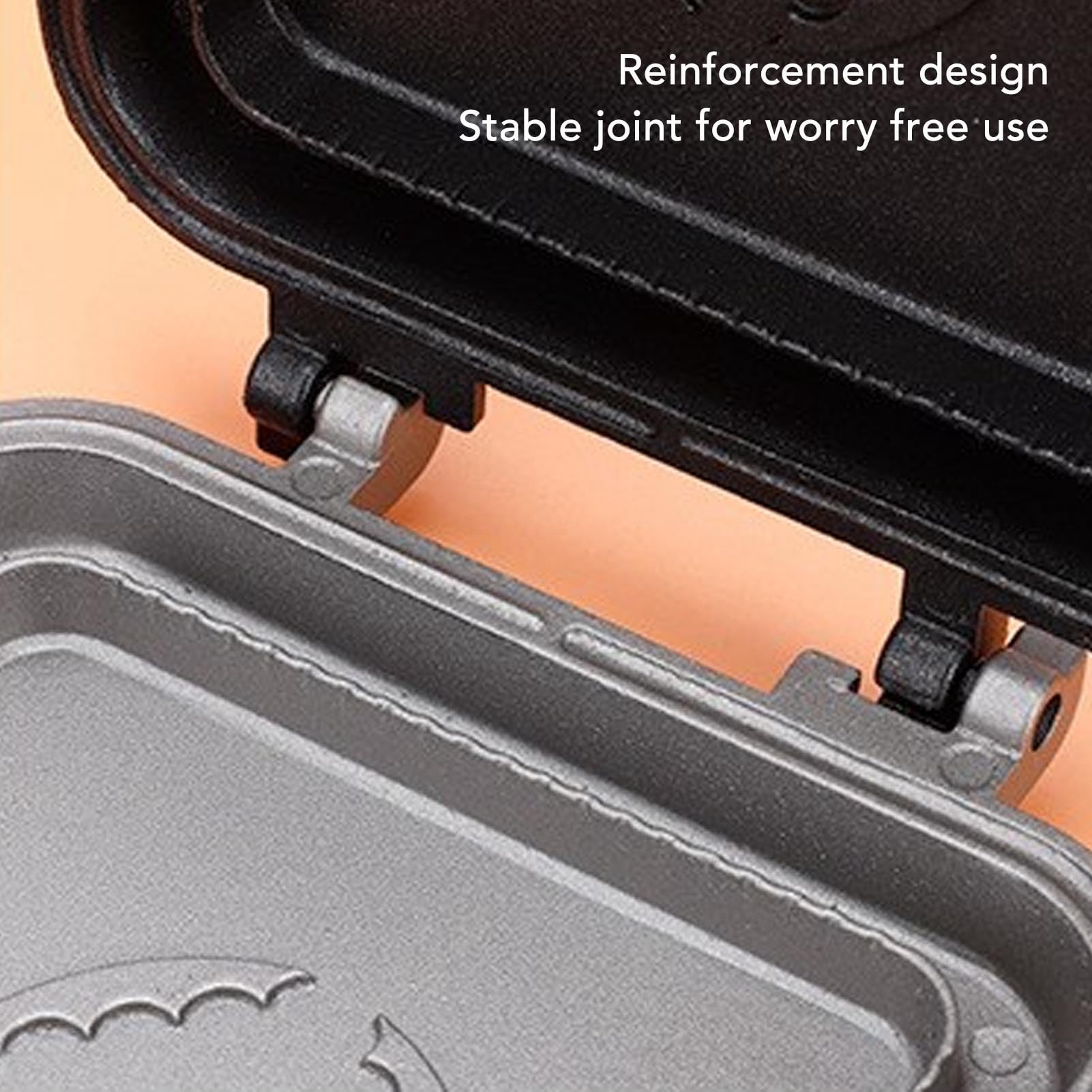 Panino per Panini, Fornello da Campeggio in Ghisa, Pressa per Panini Quadrata, Antiaderente a Doppia Faccia Versatile Panini Maker