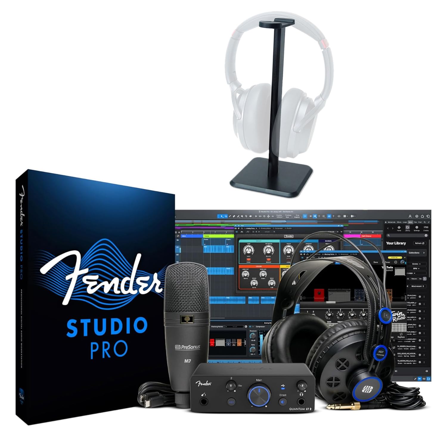 Fender Quantum Creator Bundle - Kit di registrazione con treppiede keepdrum
