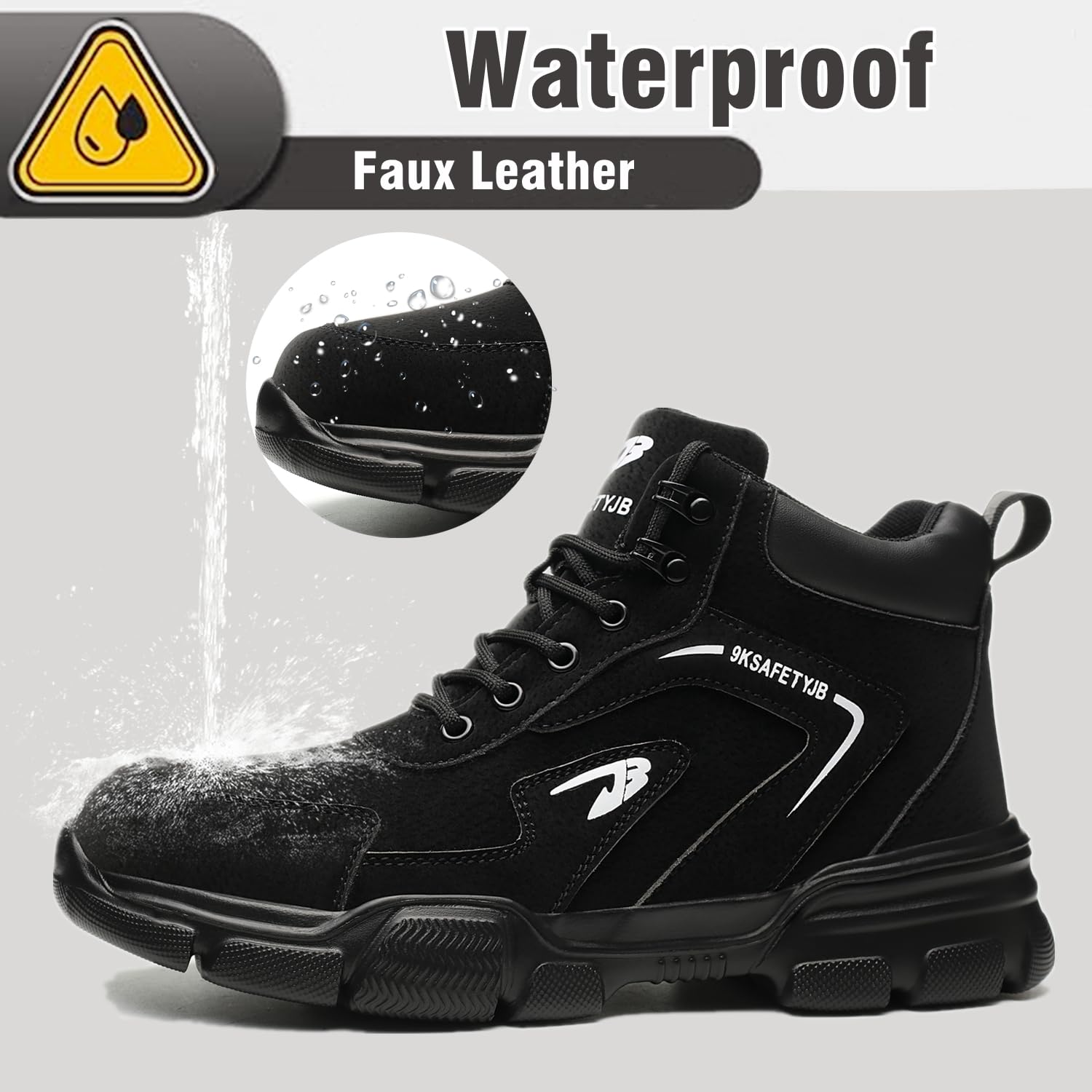 Botas de Seguridad para Hombre Mujer Impermeable Zapatillas Trabajo con Punta de Acero Ligeros Comodo Zapatos de Seguridad Antideslizantes Zapatos de Trabajo