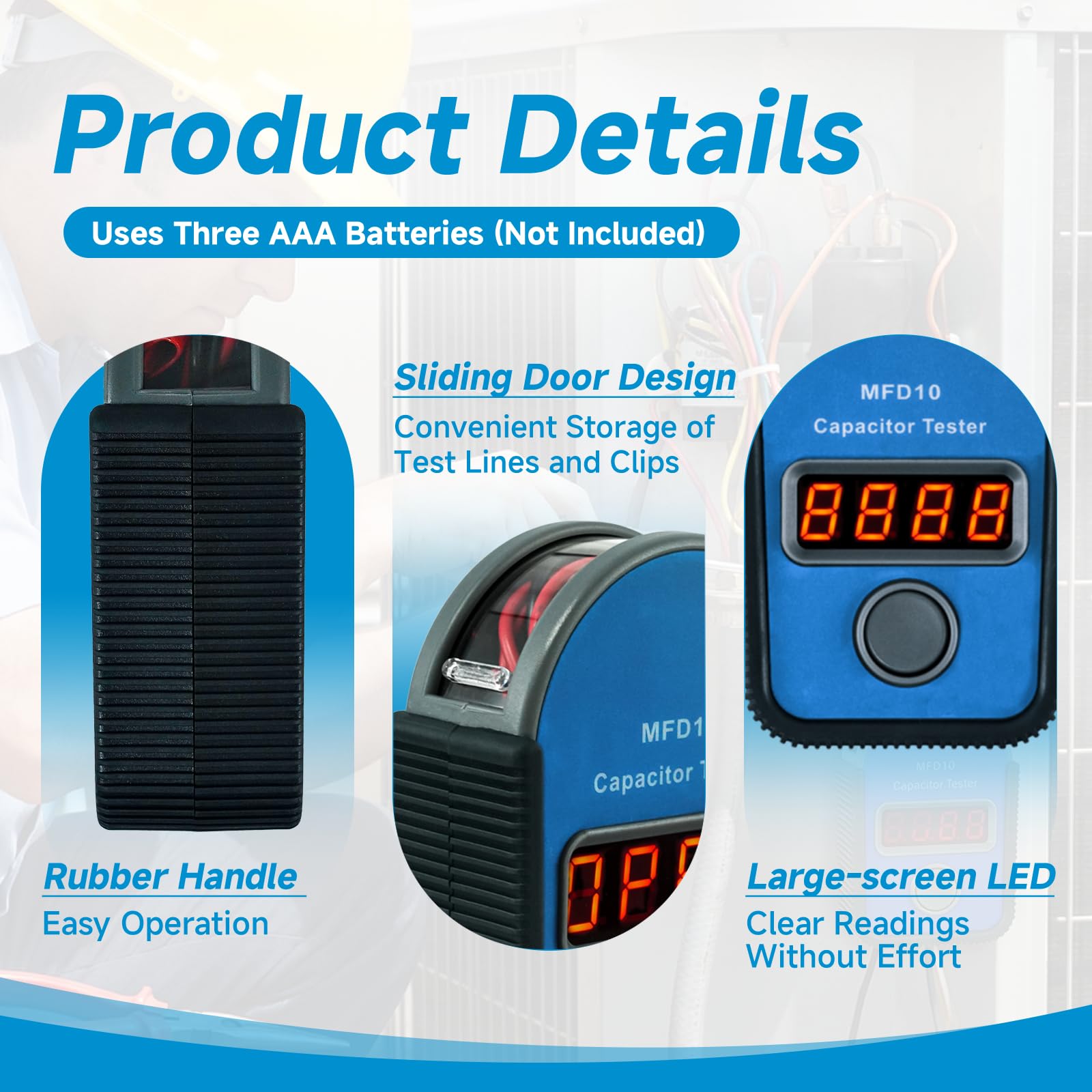 Digital Capacitor Tester - Measure 0.001-9999 μF -3