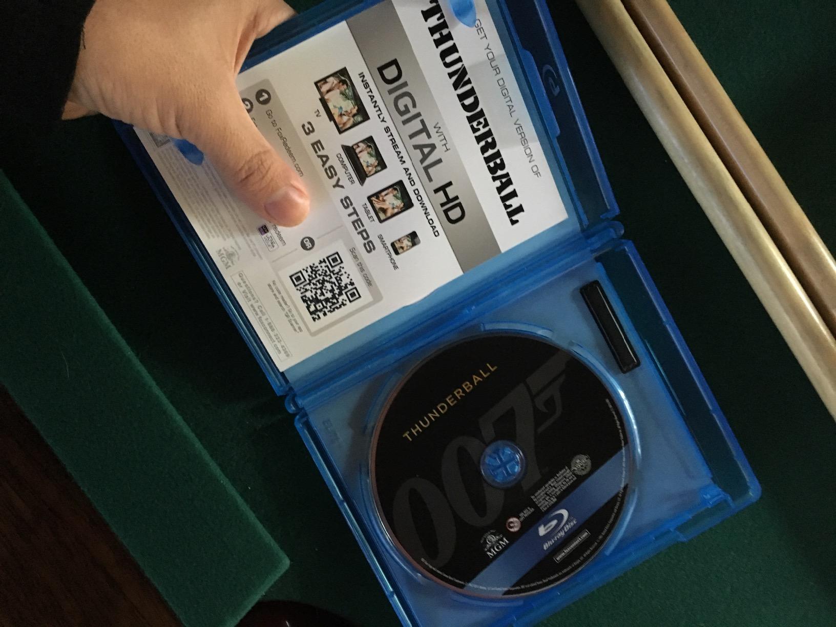 Came with Digital Copy code and loved the classic James Bond films than the new one.