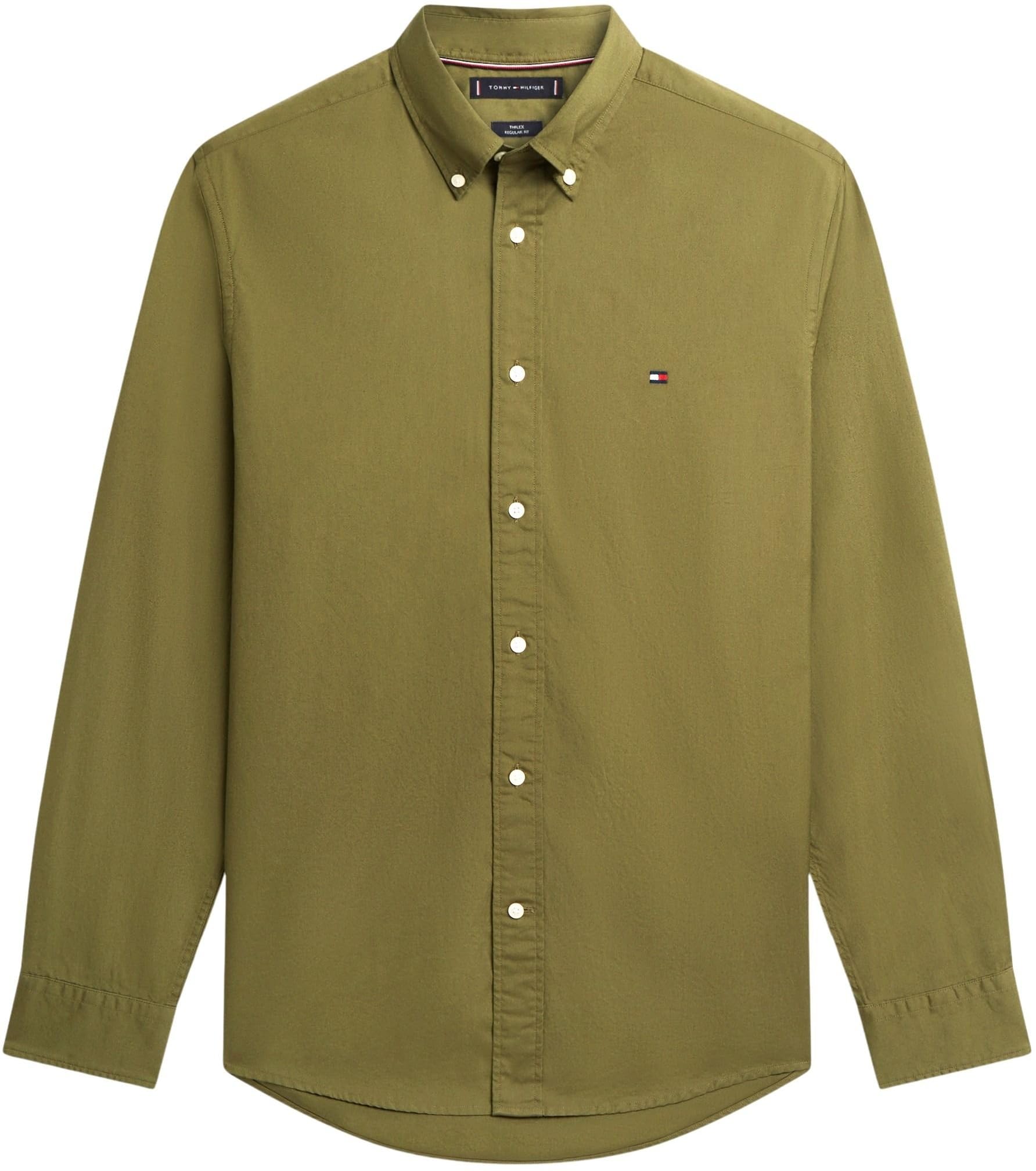 Tommy Hilfiger Herren Hemd Flex Poplin Solid Regular Fit – Bild 5