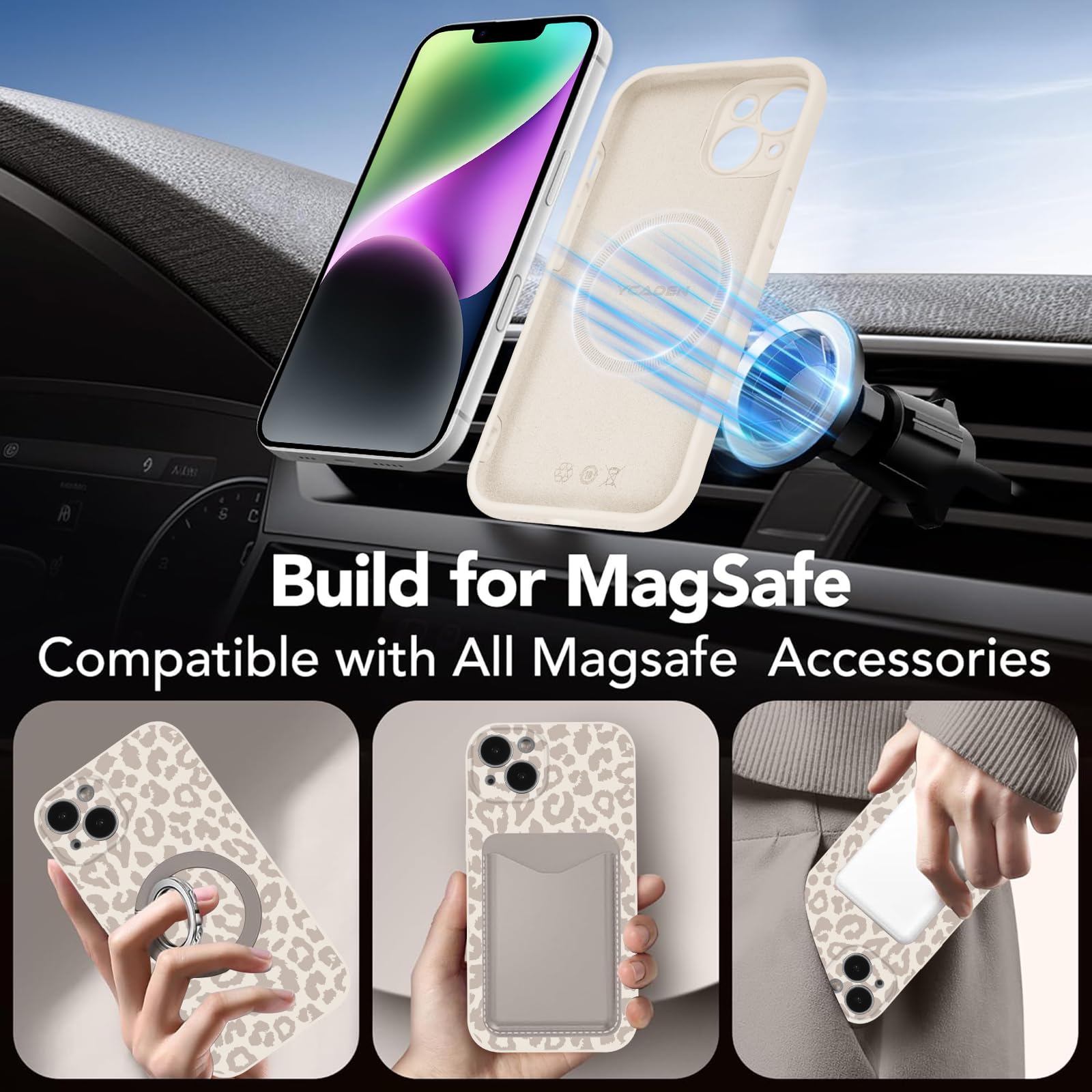 CENHUFO Cover Magnetica iPhone 15, [Compatibile con