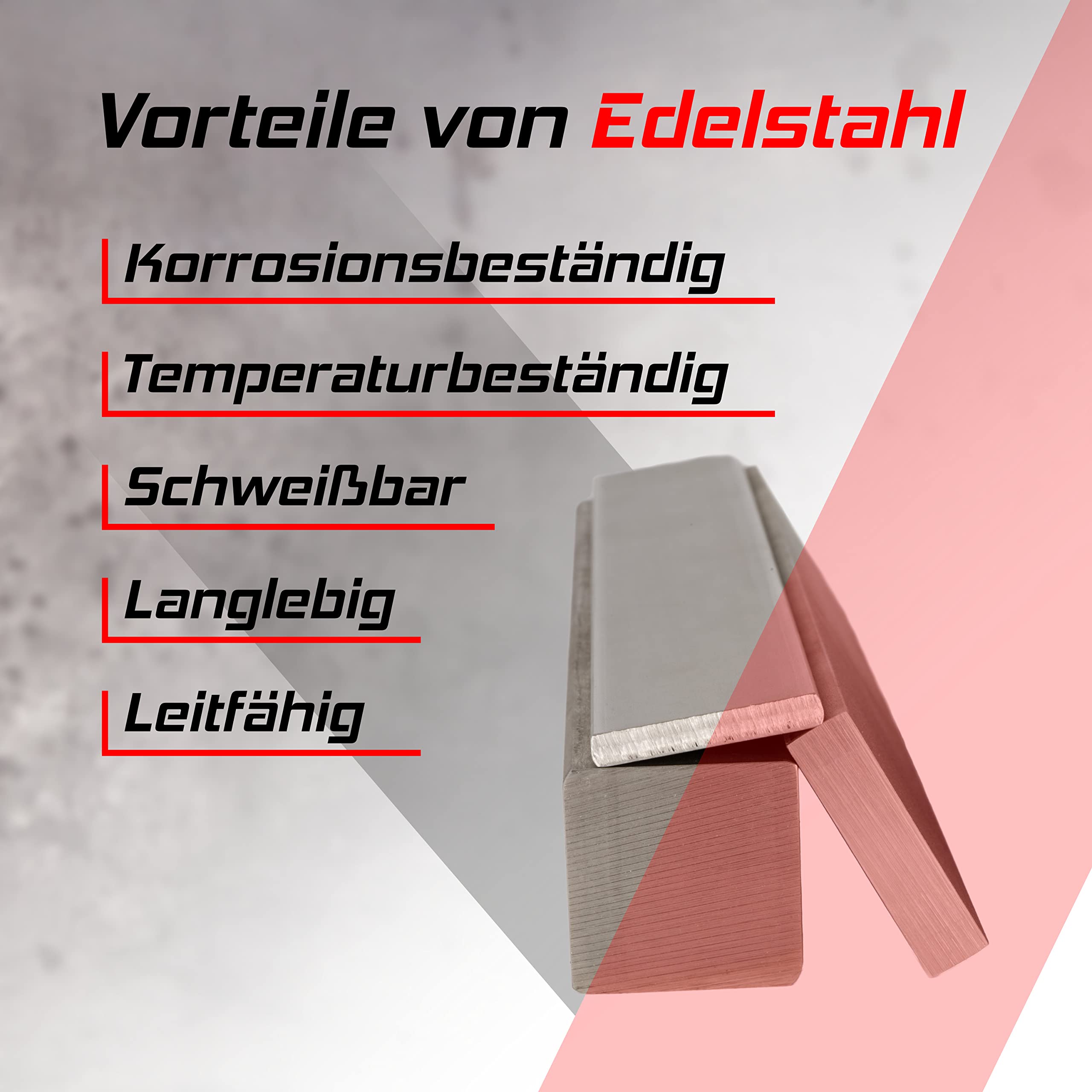 Edelstahl Flachstahl aus hochwertigem V2A Stahlmaterial X5CrNi18-10 - Flachmaterial gewalzt - Flachstange Länge 500mm, Gr. 60x15mm - Ideal für Baubranche, Stahl- & Maschinenbau