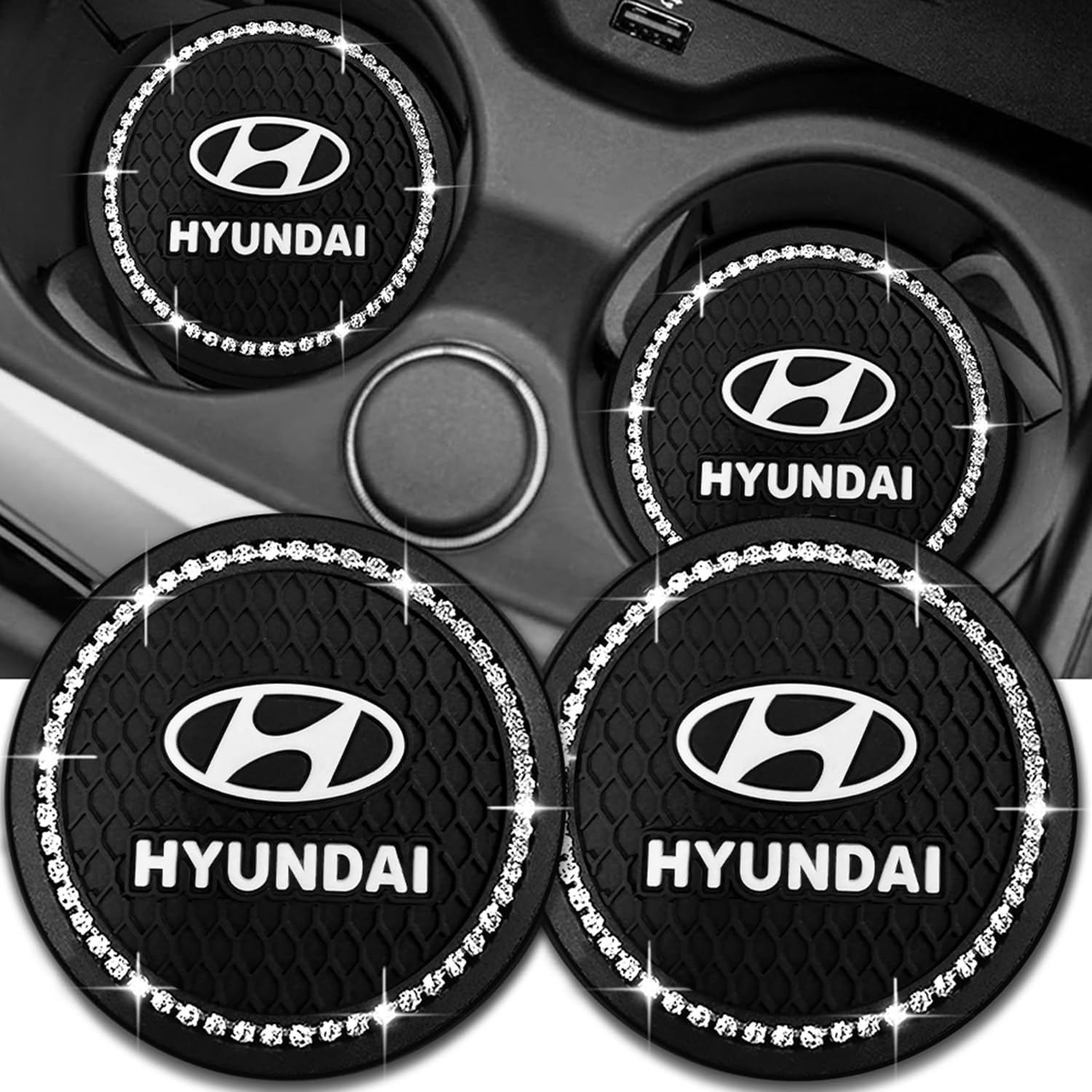 Amazon.com: Car Cup Holder Coaster for Hyundai Interior Accessories ...